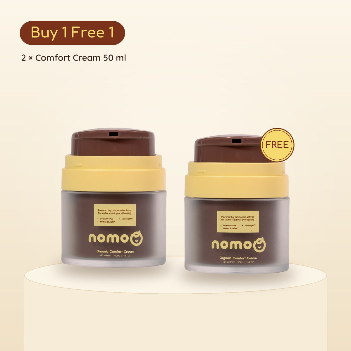 NomoQ Comfort Cream, Buy 1 Free 1 (2 x 50 ml)